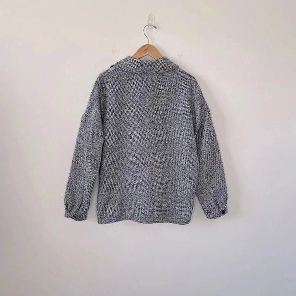 Vero Moda Rosie tweed chore Jacket  boxy workwear cozy oversized - Picture 10 of 15